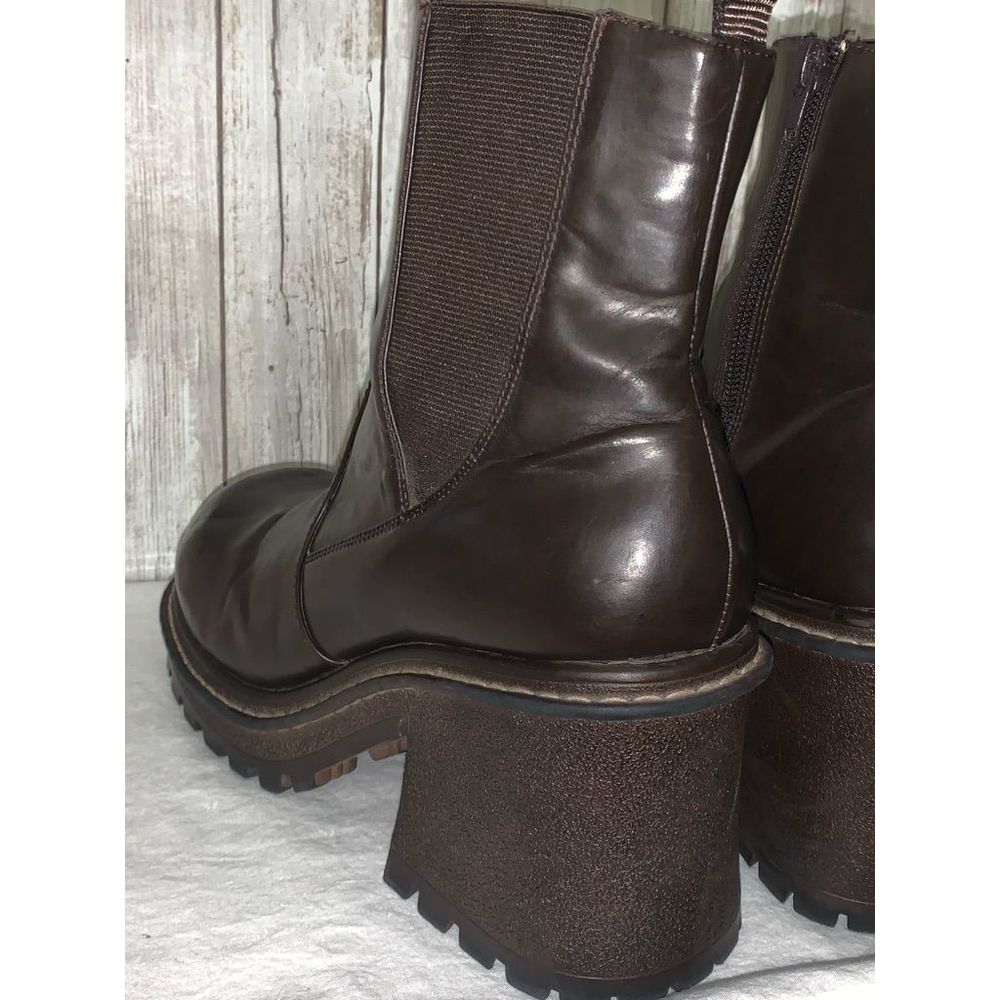 SOLD No Boundaries Vintage Chunky Round Toe Y2k Boots Size 9.5M - Picture 2 of 16